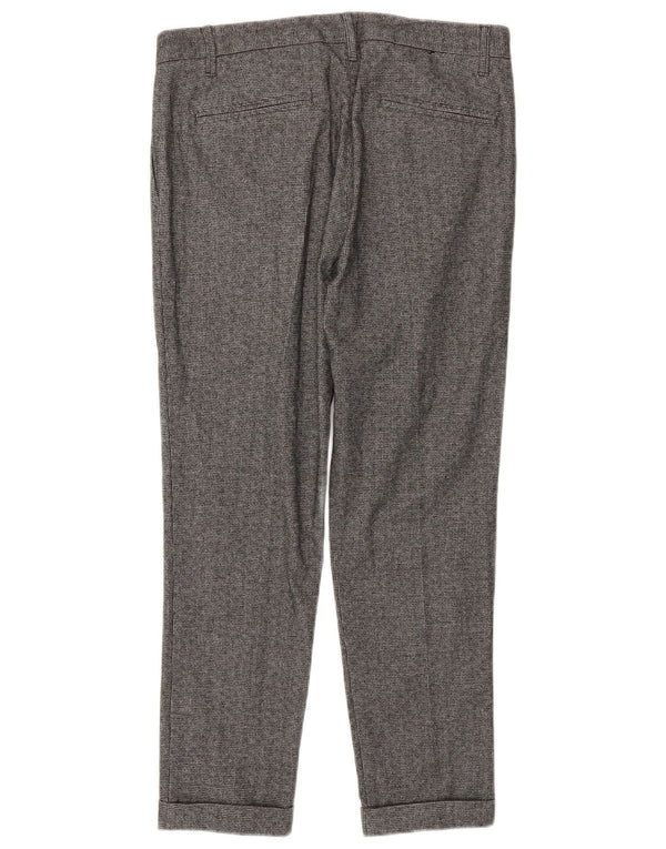 Benetton Mens Pegged Suit Hose IT 46 Small W32 L27 Graue Baumwolle
