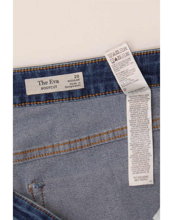Marks & Spencer Damen Regular Bootcut Jeans UK 20 2XL W42 L31 Blaue Baumwolle