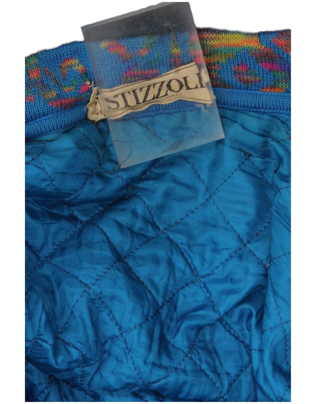 STIZZOLI Damen Strick-Zweireihermantel UK 20 2XL Blau Paisley