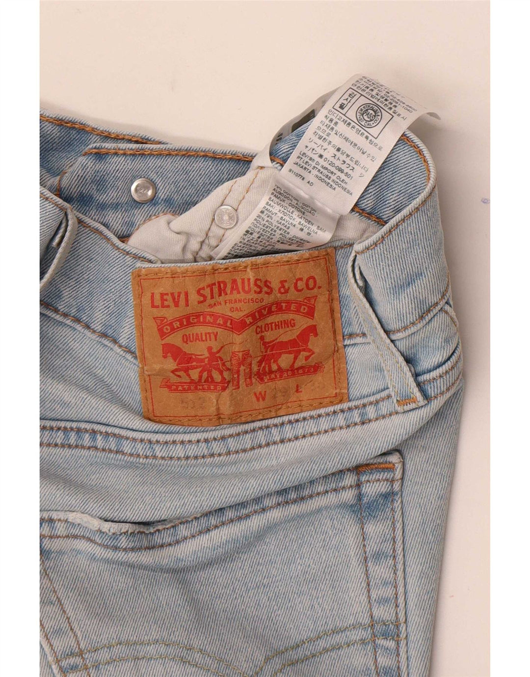 Levi's Herren 502 Tapered Jeans W29 L30 Blaue Baumwolle