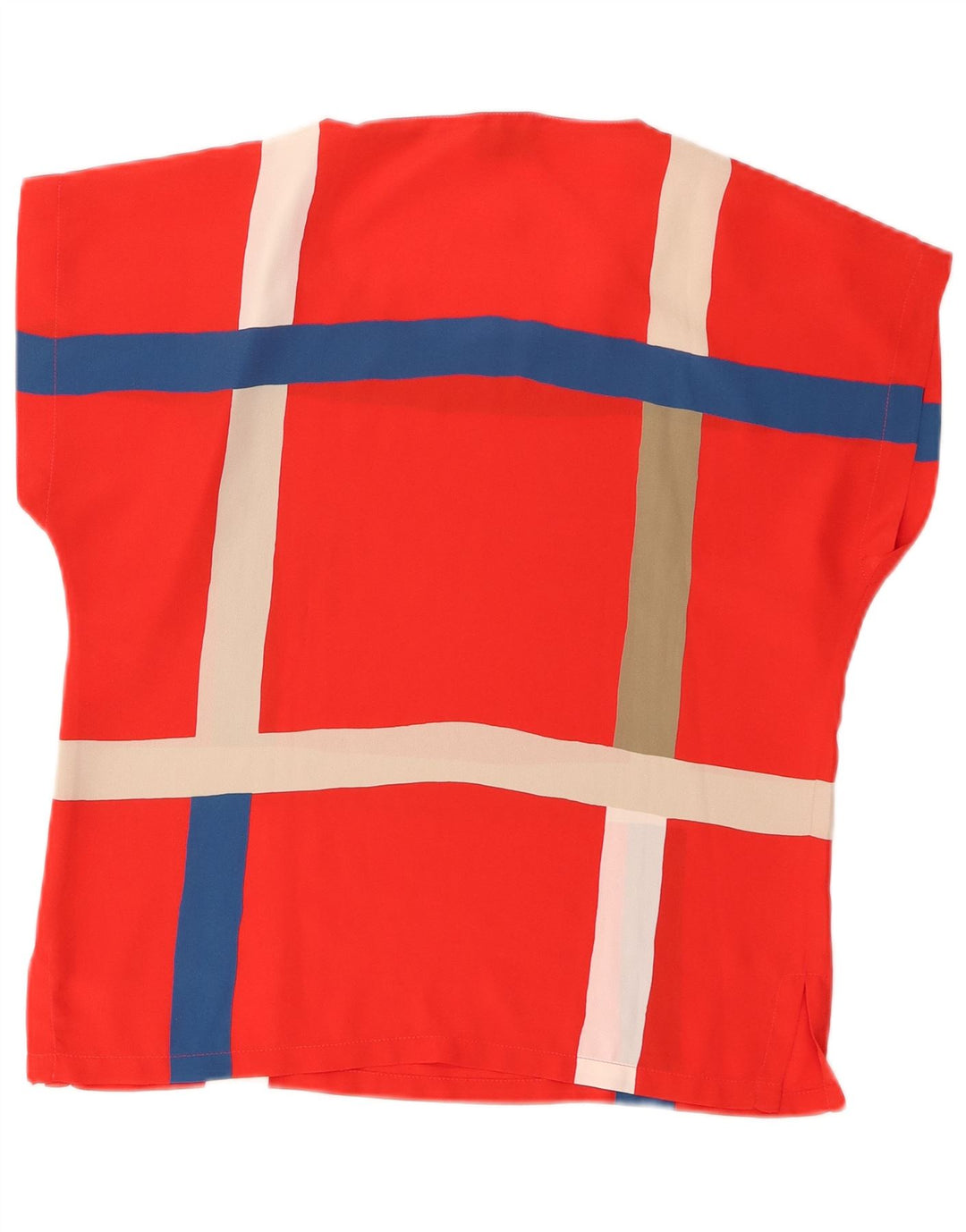 Ted Lapidus Damen Blusenoberteil EU 38 Mittelrot kariertes Polyester