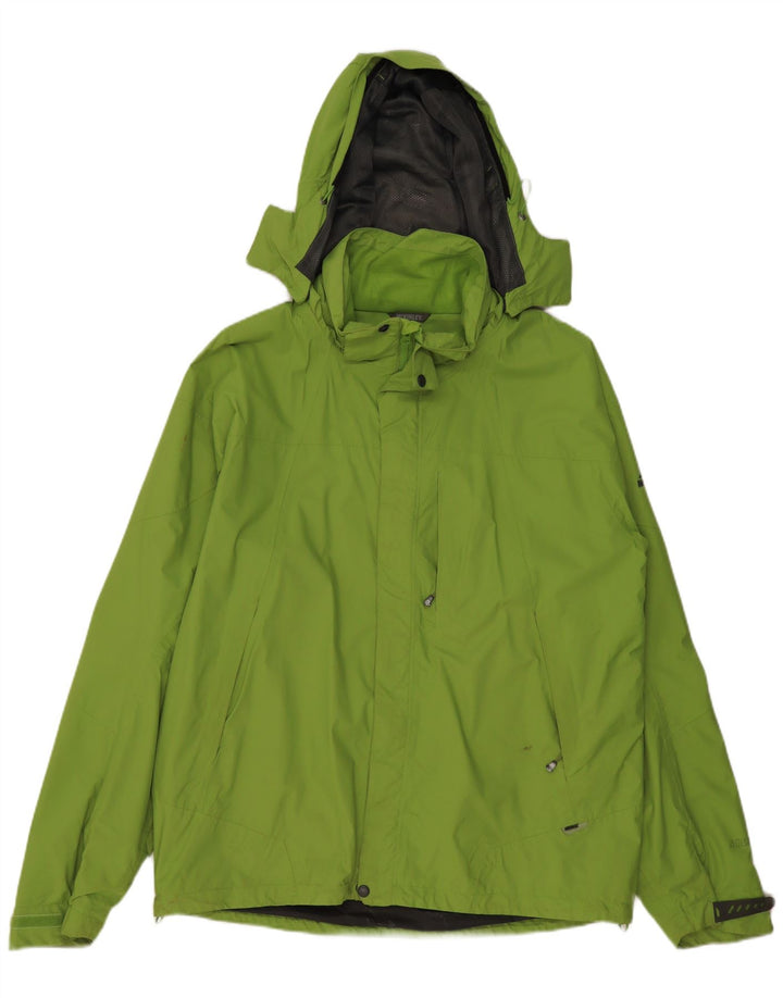 MCKINLEY Herren-Regenjacke mit Kapuze, UK 40, Größe L, Grün, Polyamid