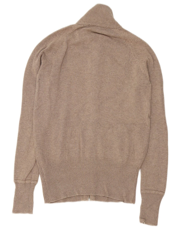 Zara Damen-Cardigan-Pullover UK 14 Mittelgraue Baumwolle