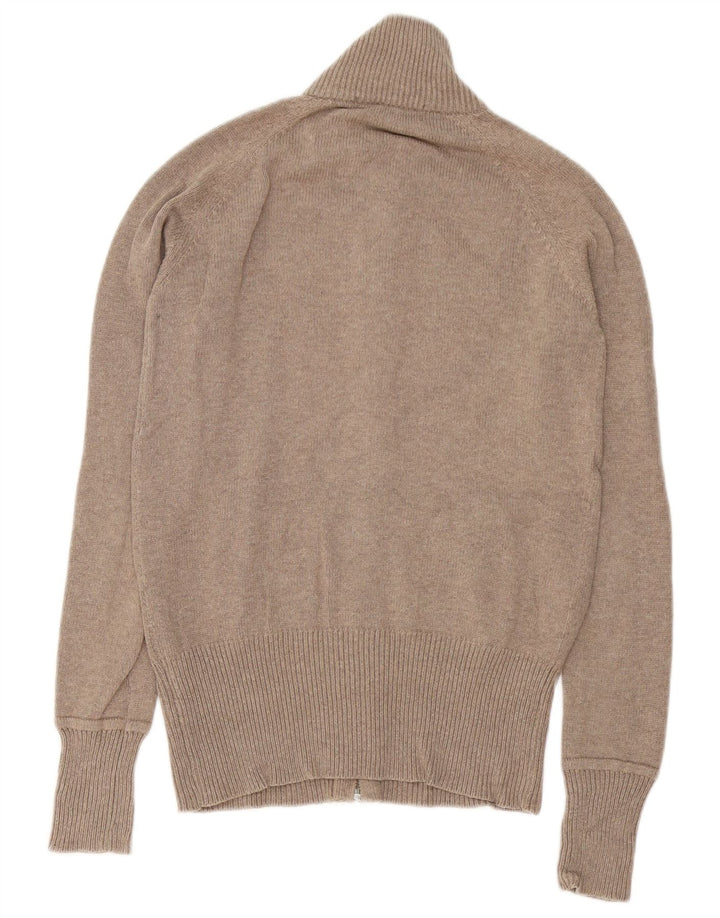 Zara Damen-Cardigan-Pullover UK 14 Mittelgraue Baumwolle