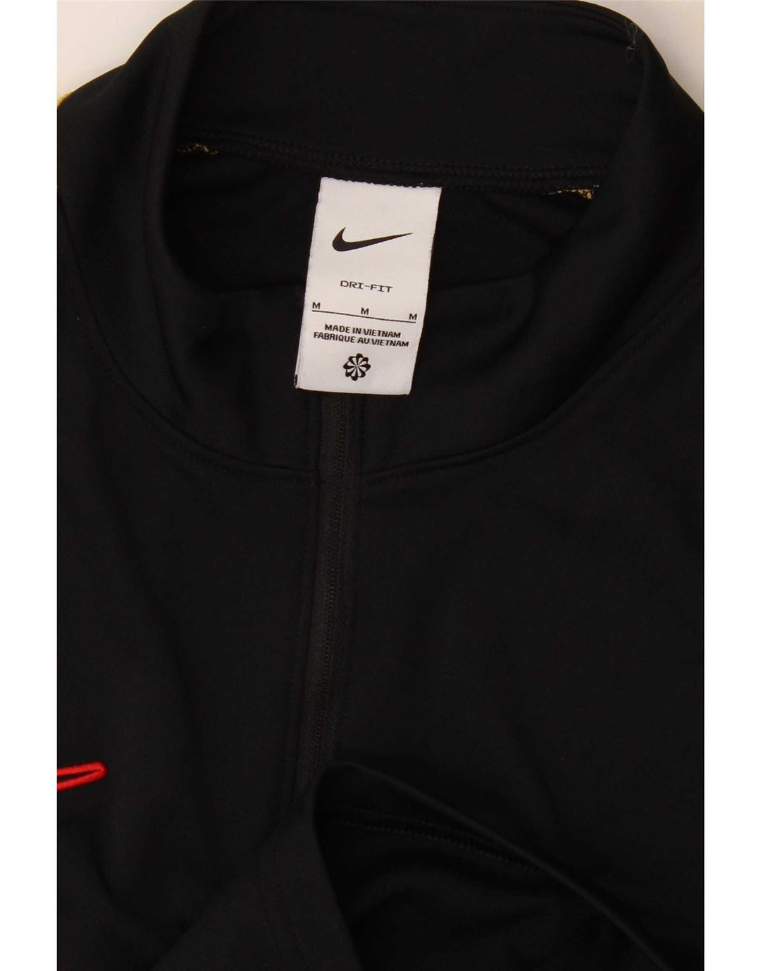 Nike Herren Dri Fit Pullover-Trainingsanzugoberteil mit Reißverschluss, Mittelschwarz, Farbblock