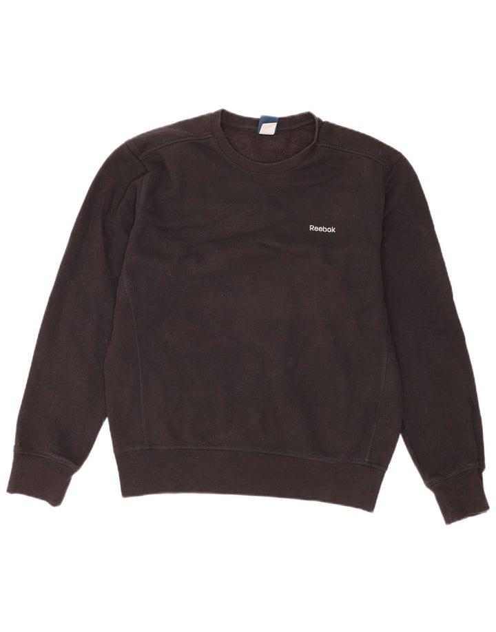 REEBOK Herren-Sweatshirt-Pullover, mittelschwarz, Baumwolle