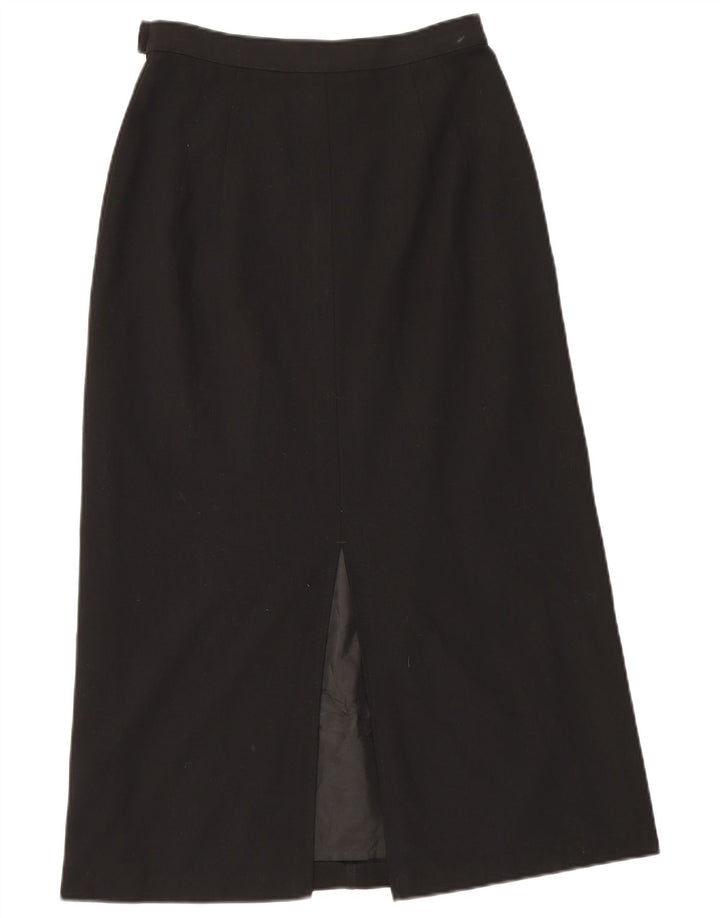 Marks & Spencer Damen Maxirock UK 12 Medium W28 Schwarz Polyester