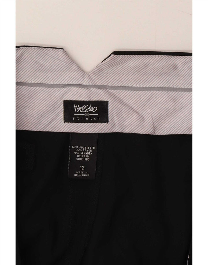 Mossimo Damen Caprihose US 12 Large W34 L21 Schwarz Polyester