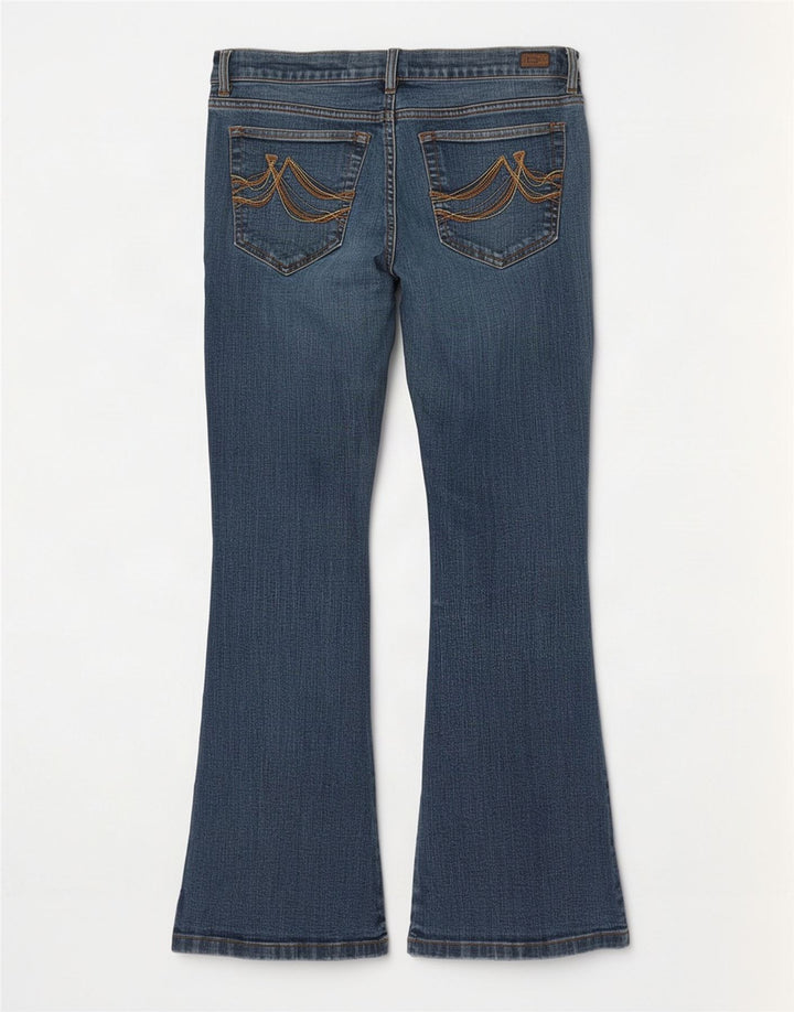 Dkny Damen Bootcut-Jeans W30 L28 Blau
