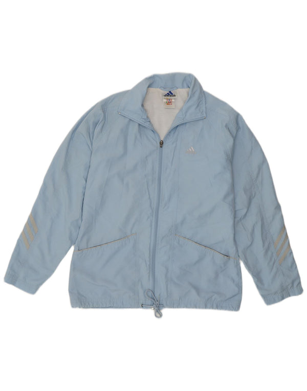Adidas Damen Regenjacke UK 10 Small Blau Polyester