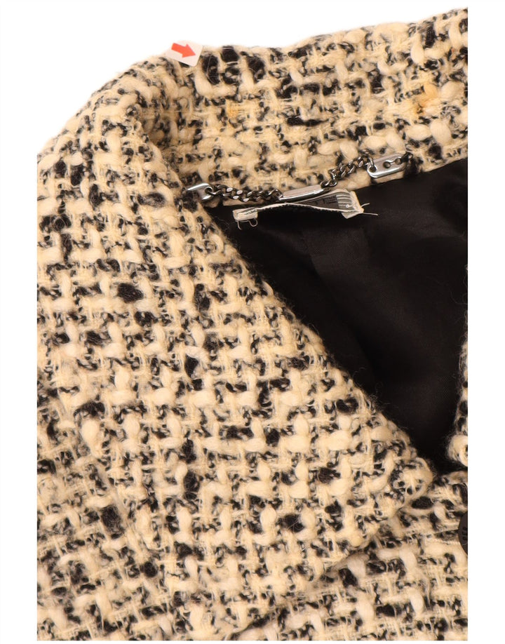 PERTE BY KRIZIA Damen Übergroßer Mantel Größe 21 Mittelbeige meliert