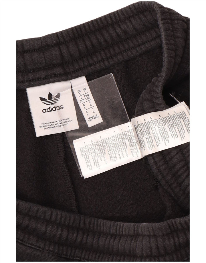ADIDAS Herren-Trainingshose, Jogginghose, groß, schwarze Farbblock-Baumwolle