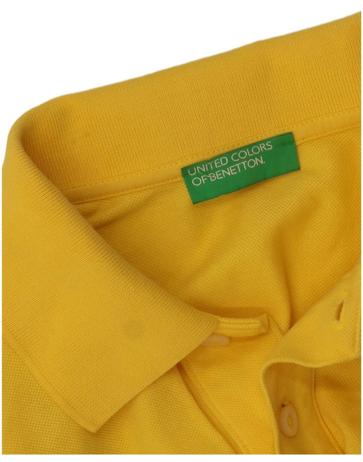 Benetton Herren Poloshirt Small Gelb