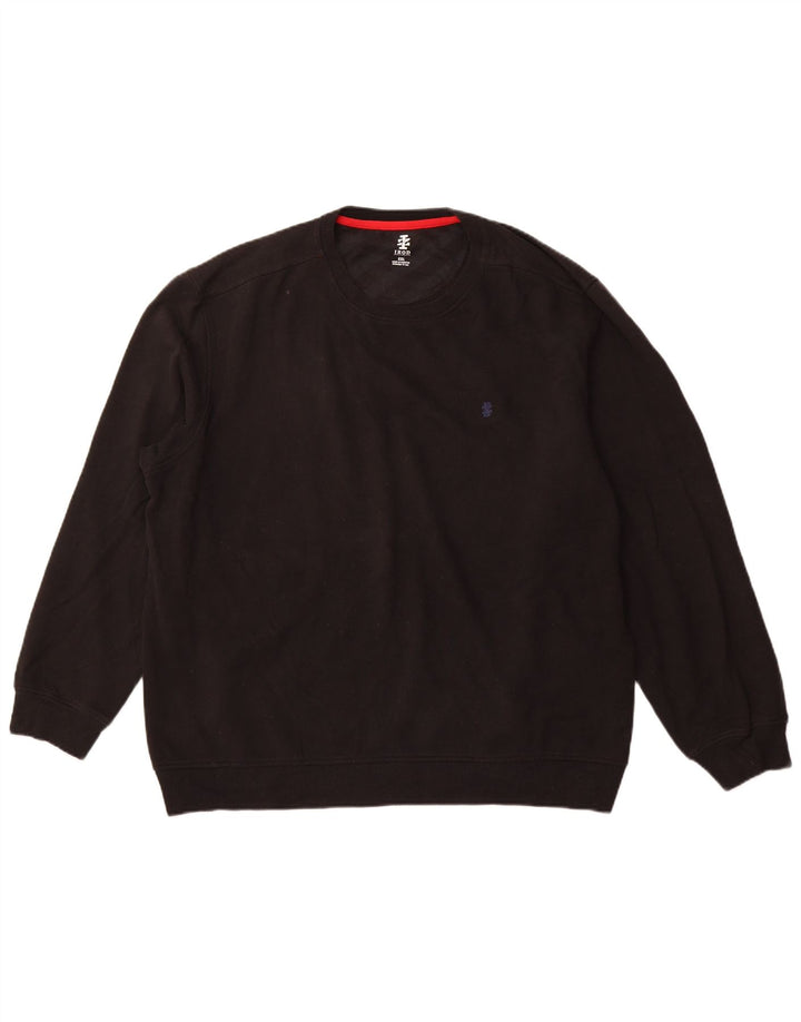 Izod Herren Sweatshirt Pullover 2XL Schwarz Baumwolle