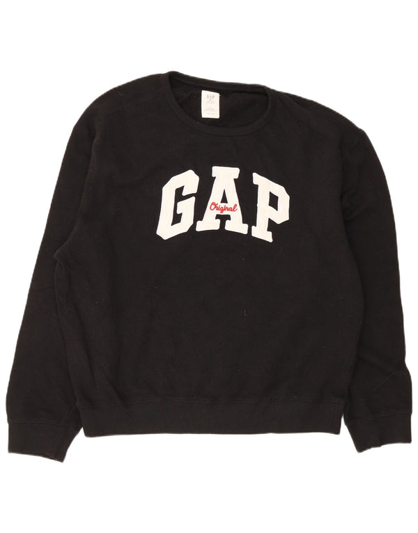 Gap Herren Grafik-Sweatshirt-Pullover XL aus schwarzer Baumwolle
