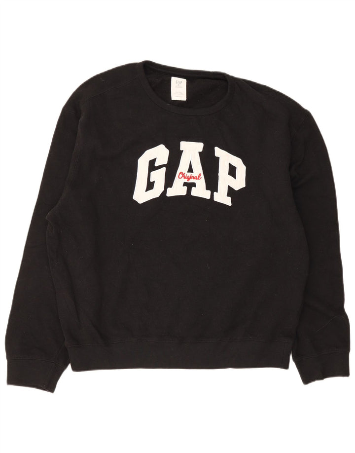 Gap Herren Grafik-Sweatshirt-Pullover XL aus schwarzer Baumwolle