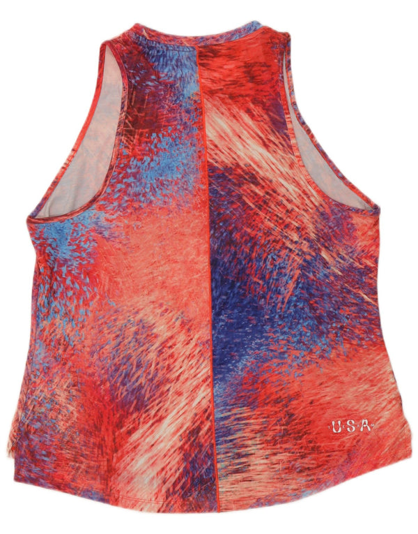 Nike Damen Dri Fit Graphic Vest Top UK 16 Large Mehrfarbig Tie Dye