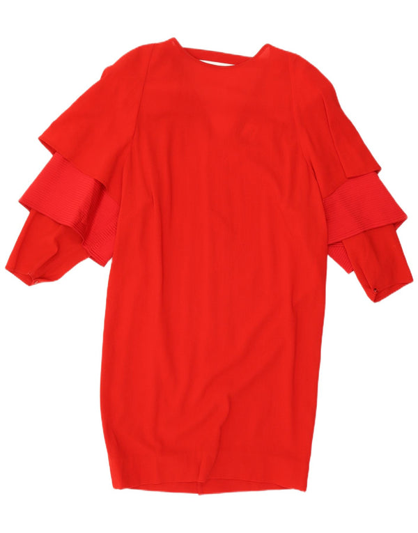 Fendi Damen Langarm-Etuikleid UK 18 XL Rote Wolle