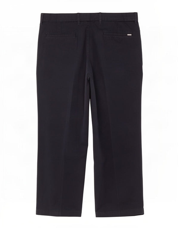 Marks & Spencer Mens Pegged Regular Anzughose W44 L29 Marineblaue Baumwolle