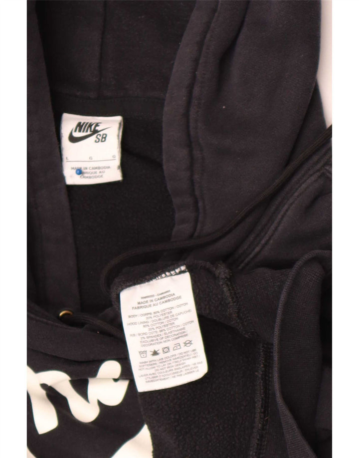 Nike Herren-Kapuzenpullover mit Grafik, groß, aus schwarzem Polyester
