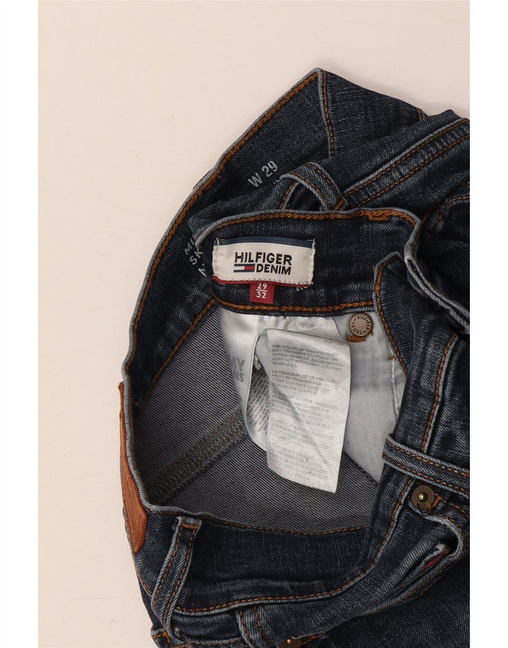 TOMMY HILFIGER Damen Mid Rise Skinny Jeans W29 L32 Blaue Baumwolle