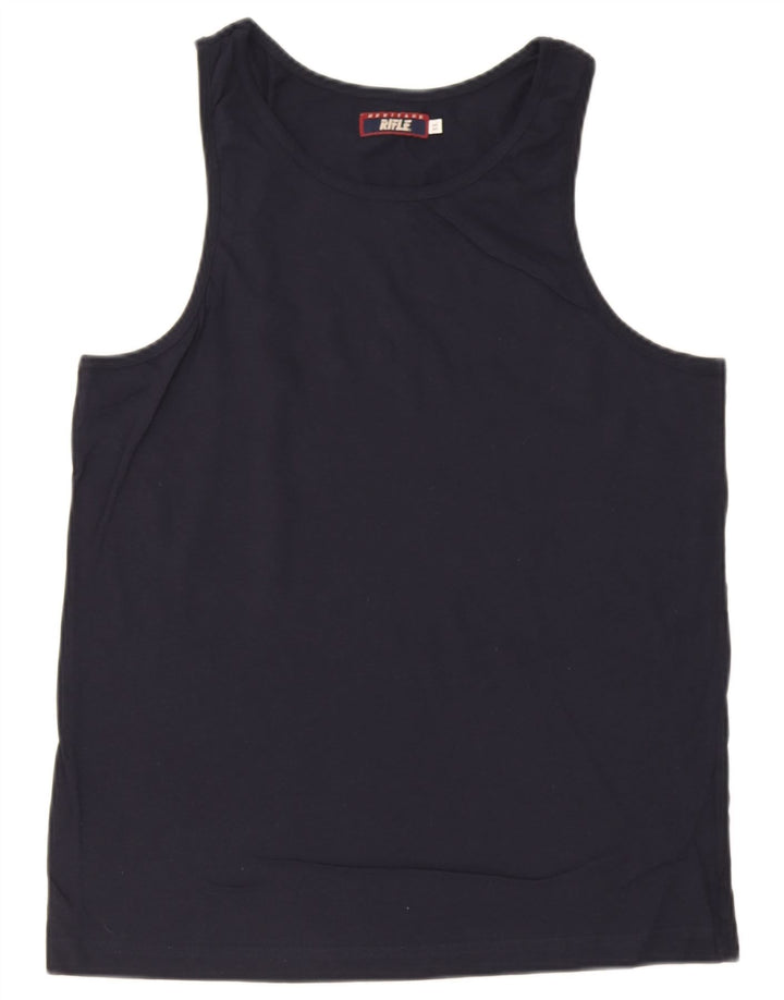 Rifle Herren Weste Top XL Marineblau Baumwolle