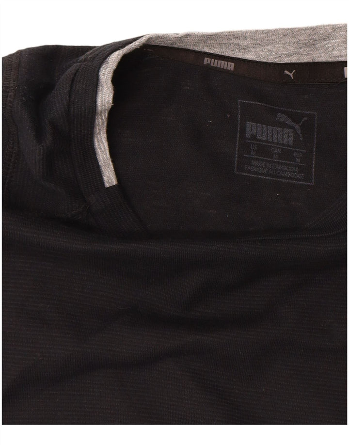PUMA Mens T-Shirt Top Medium Black