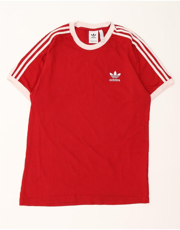 Adidas Herren T-Shirt Top Große rote Baumwolle