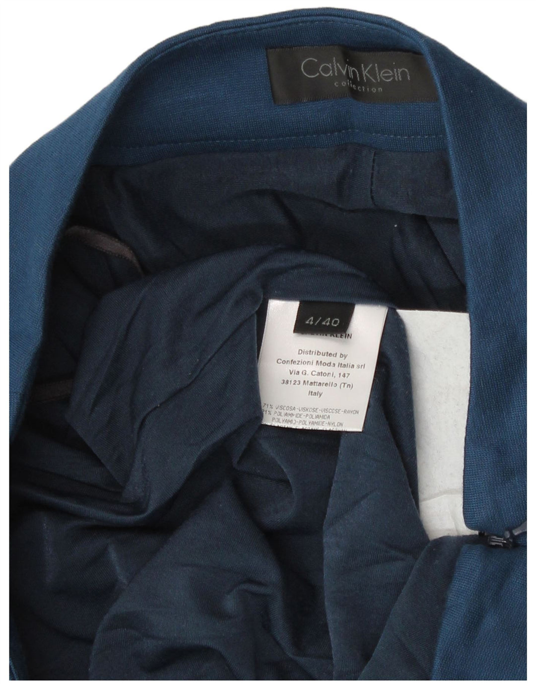 Calvin Klein Damen Minirock US 4 Small W28 Blaue Viskose