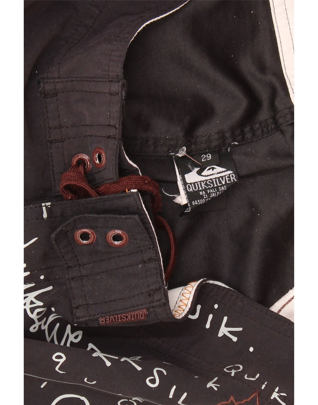 QUIKSILVER Herren Badeshorts mit Grafik, Größe S, Schwarz, Polyester