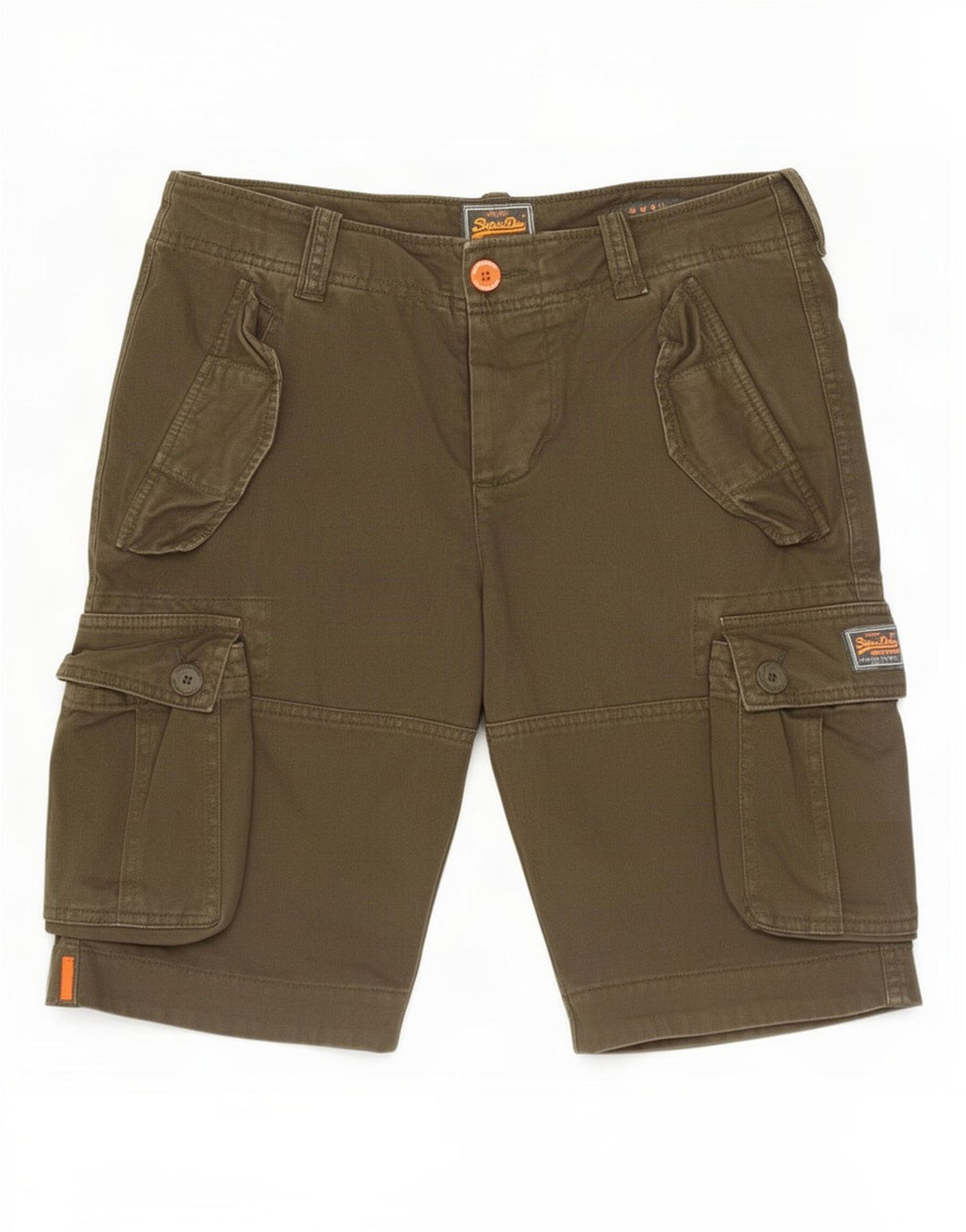 Superdry Herren Cargo-Shorts, Größe S, Größe 31, Khaki, Baumwolle