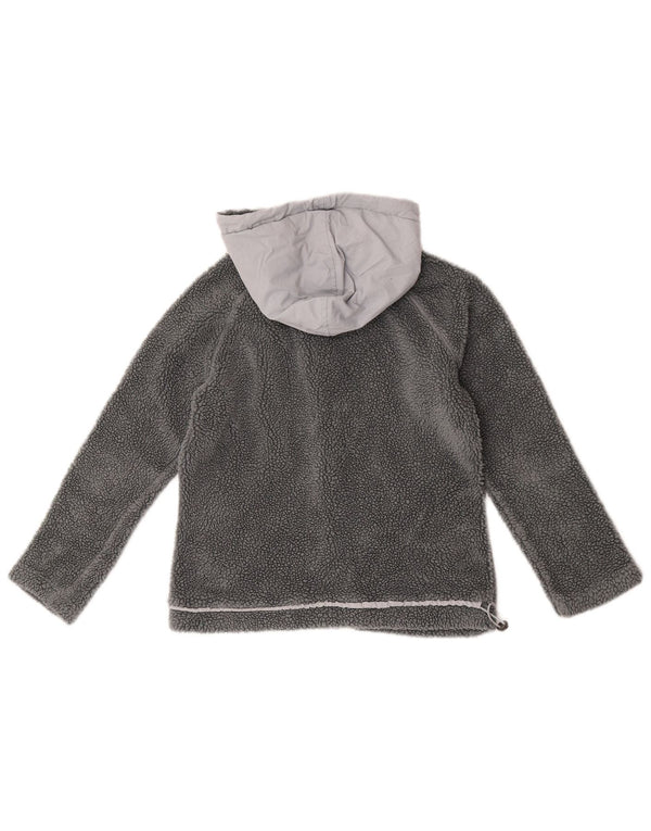 Think Pink Damen Kapuzen-Fleecejacke UK 10 Small Grau Acryl