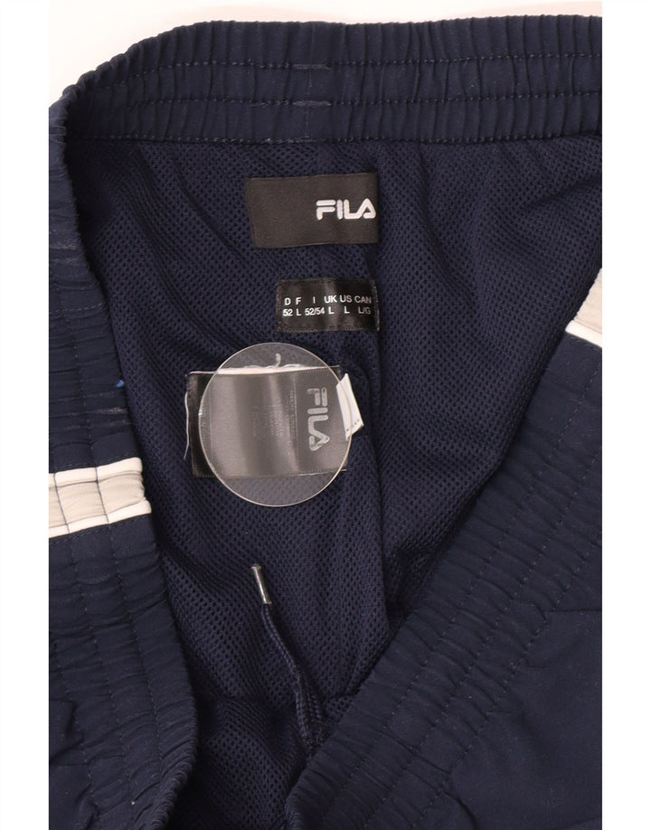 Fila Herren-Trainingshose mit Grafik, groß, marineblau, Farbblock-Polyester