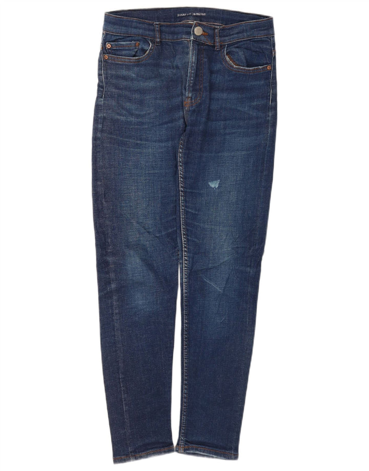 Zara Damen Röhrenjeans W28 L26 Blau