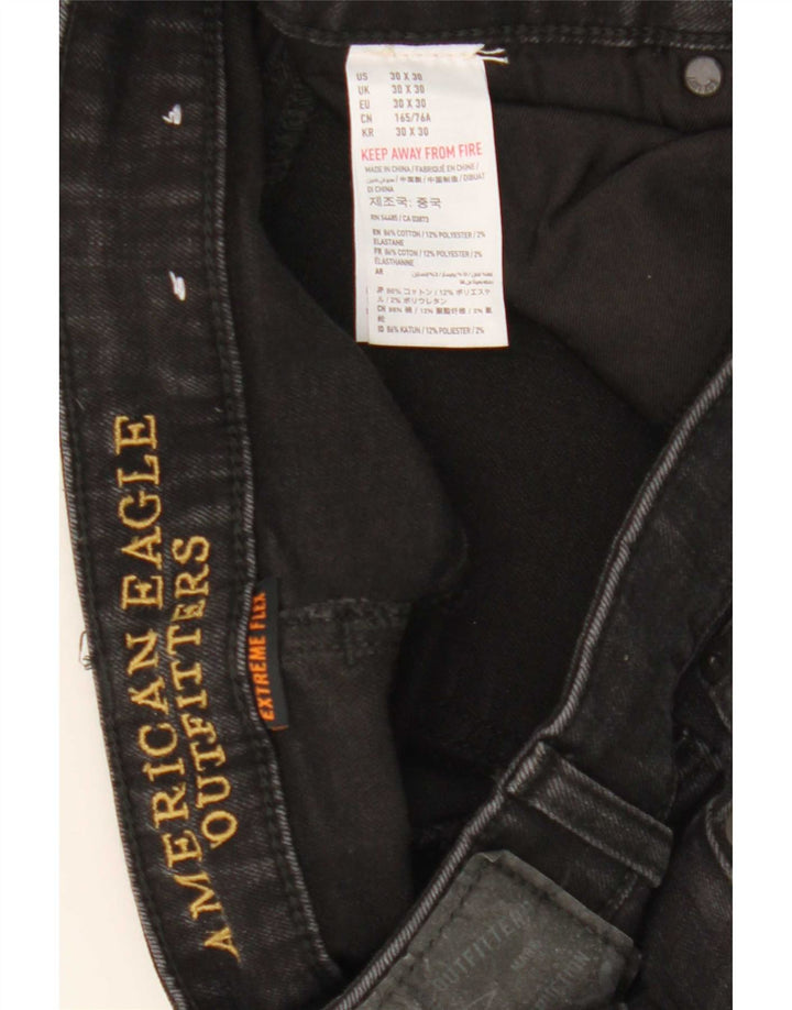 American Eagle Damen Skinny Jeans W30 L30 Schwarz Baumwolle