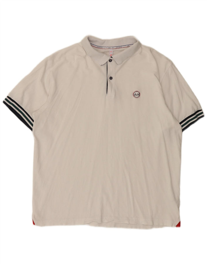 Sun68 Herren Poloshirt 3XL Weiße Baumwolle