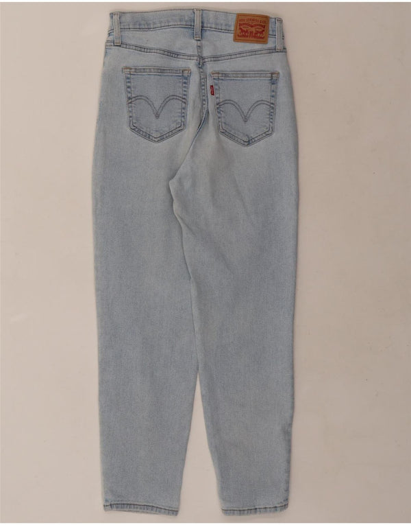 Levi's Damen Mom Distressed High Waist Jeans W28 L27 Blaue Baumwolle