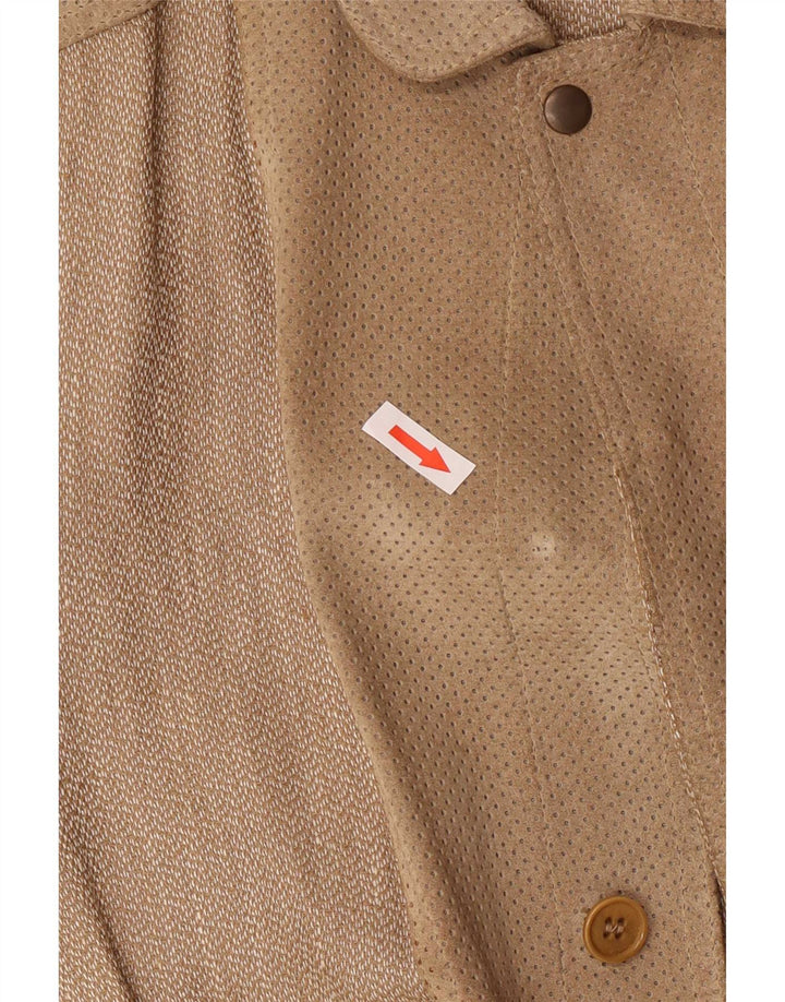 Breco's Herren Bomberjacke IT 50 Large Brown Linen
