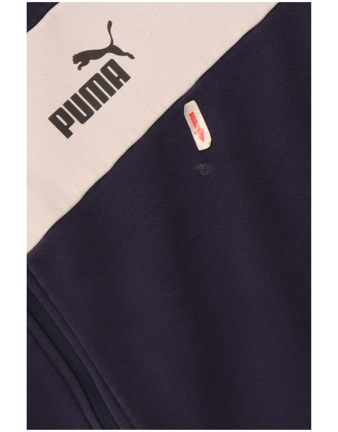 Puma Herren-Kapuzenpullover mit Reißverschluss, 2XL, Marineblau, Farbblock-Polyester