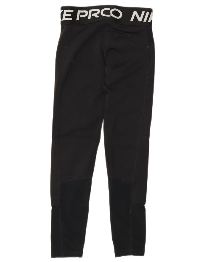 Nike Dri Fit Grafik-Leggings für Mädchen, 8–9 Jahre, Größe S, Schwarz, Polyester