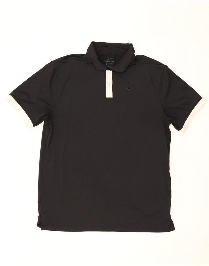 Nike Herren Dri Fit Poloshirt Medium Schwarz Polyester