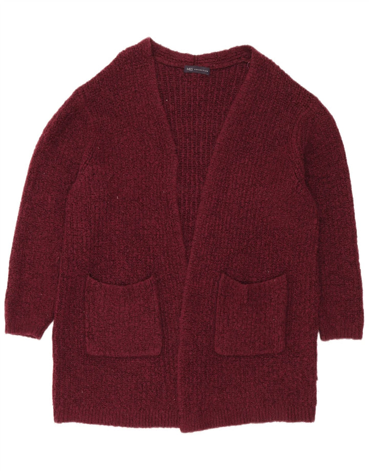 Marks & Spencer Damen Übergroßer offener Cardigan-Pullover UK 16 Large Kastanienbraun