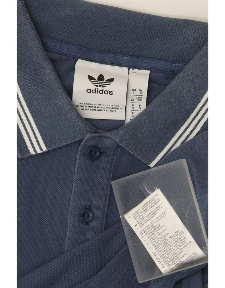 Adidas Herren Poloshirt Small Marineblau Baumwolle