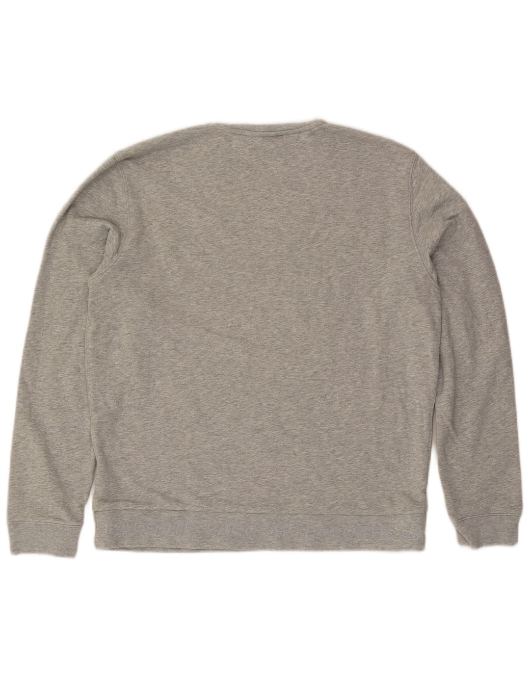 Lacoste Herren-Sweatshirt-Pullover, Größe 5, groß, grau gefleckte Baumwolle