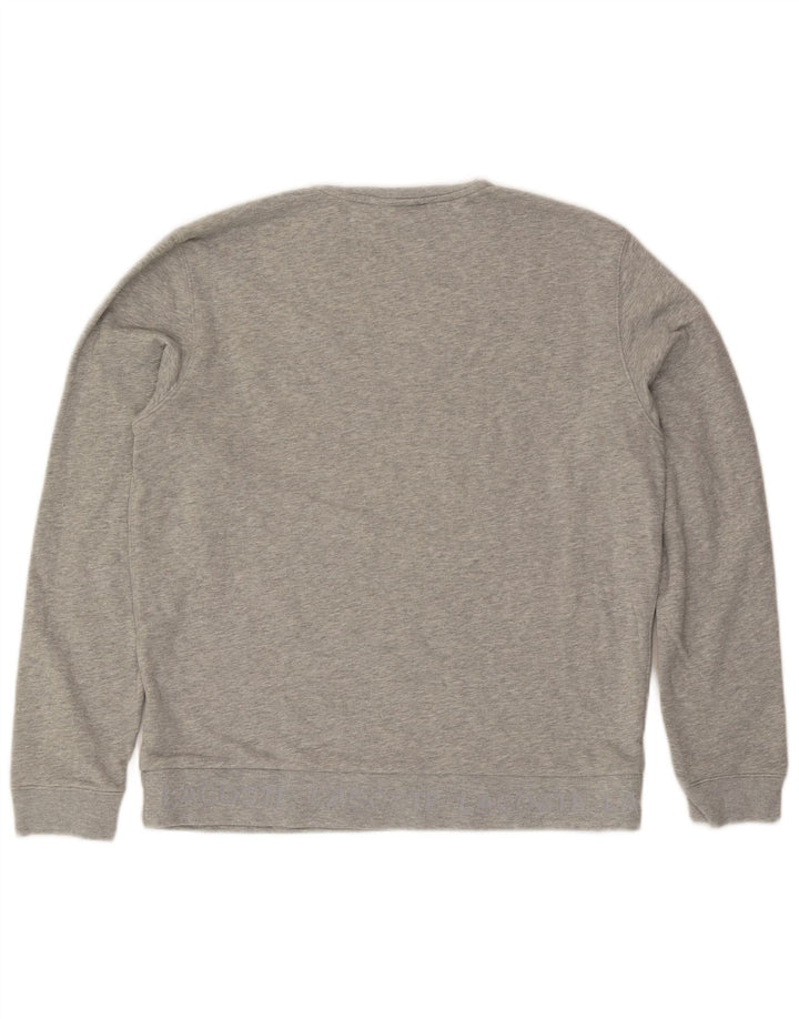 Lacoste Herren-Sweatshirt-Pullover, Größe 5, groß, grau gefleckte Baumwolle