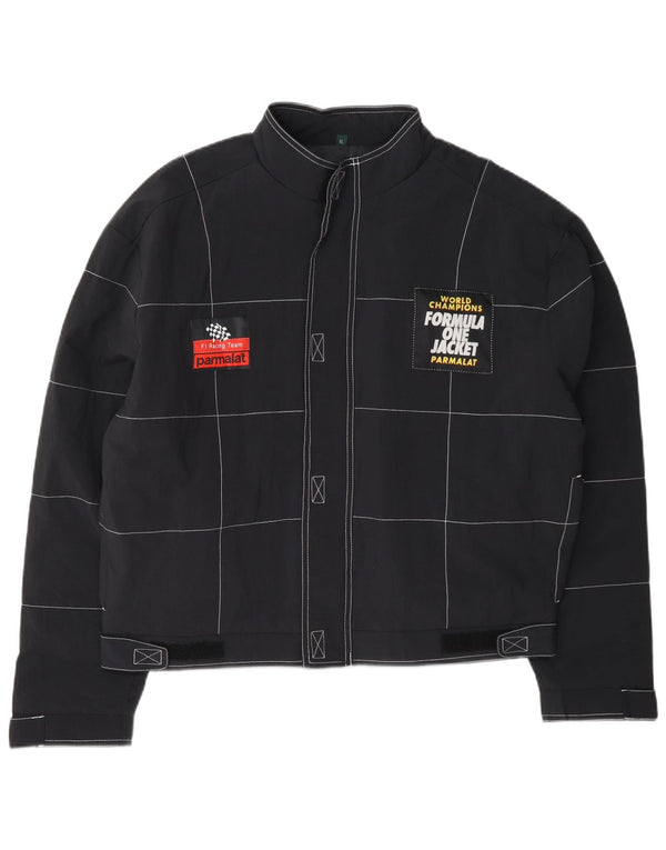 Parmalat Herren Formel 1 Grafik-Rennjacke UK 42 XL Marineblau kariert