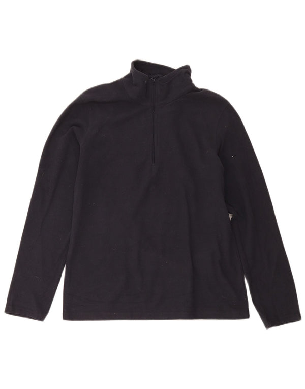 Mountain Warehouse Damen-Fleecepullover mit Reißverschluss am Hals, UK 14, Mittelmarineblau