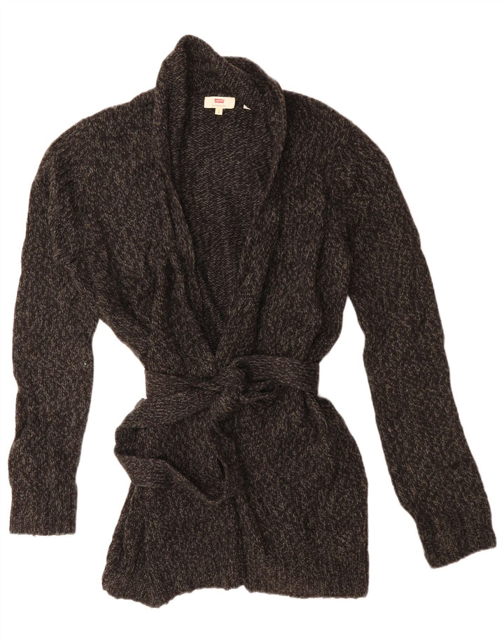 LEVI'S Damen-Strickjacke in Übergröße, Gr. 10, klein, grau meliert, Acryl