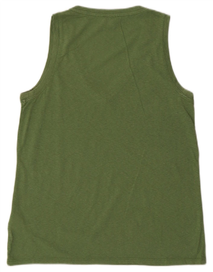 J. CREW Damen Weste Top UK 10 Small Grüne Baumwolle