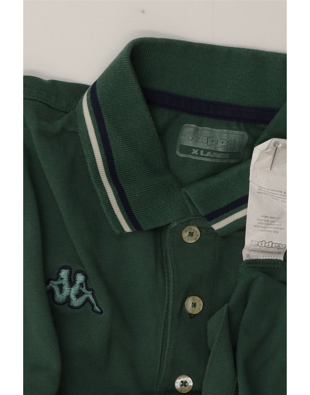 Kappa Herren Poloshirt XL Grüne Baumwolle